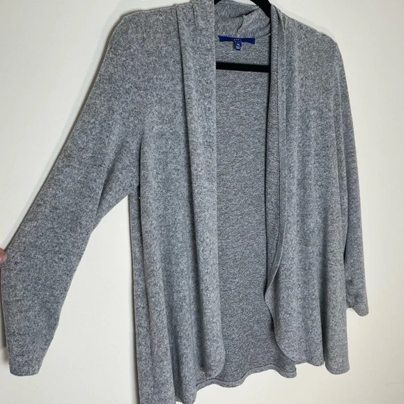 Apt. 9 | Petite Heather Gray Open Front Cardigan | PL - Picture 3 of 7